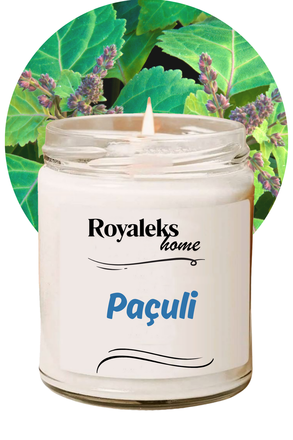 Doğal Özel Seri Kokulu Dekoratif Kavanoz Mum 210 cc - Paçuli Esansı - RYL