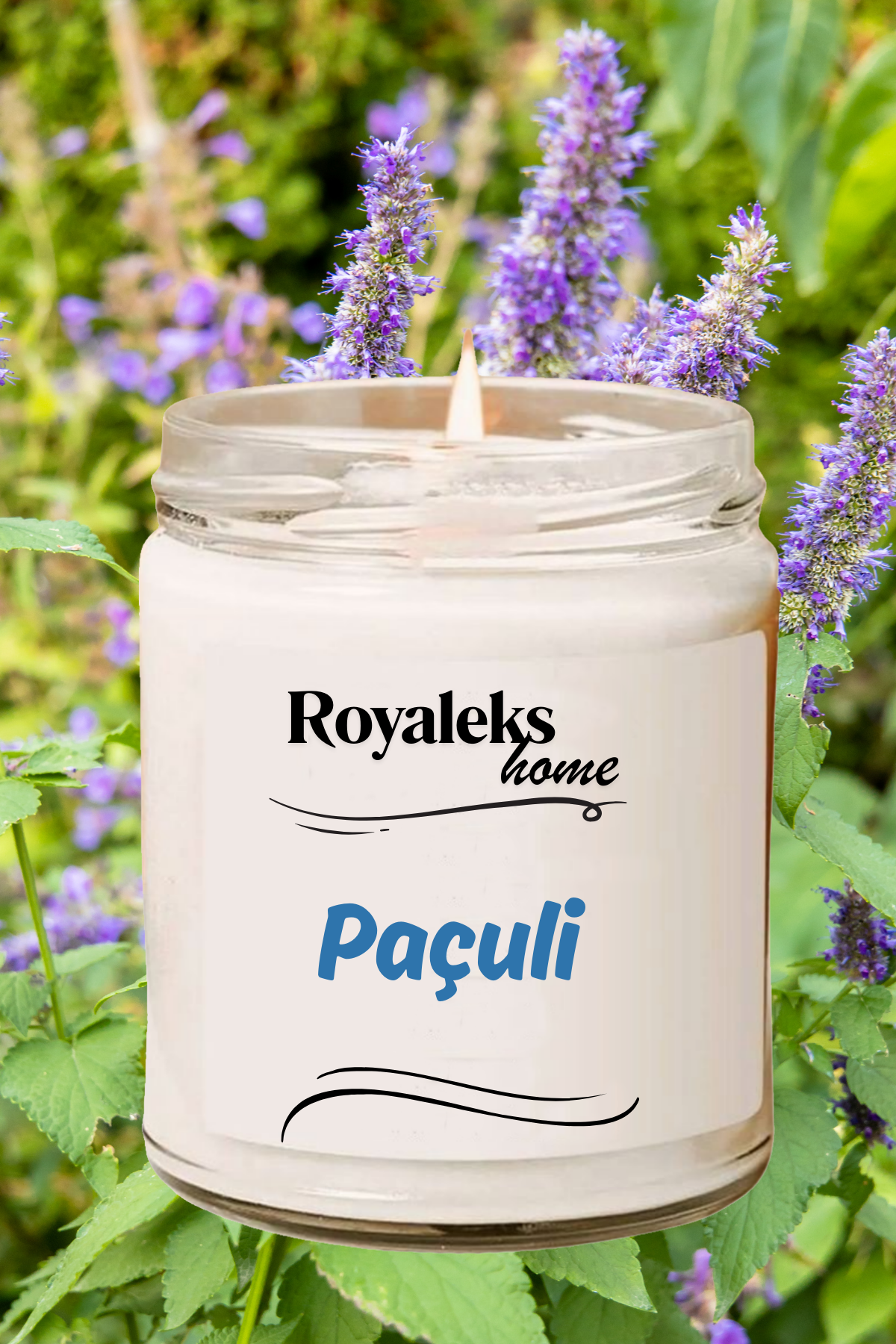 Doğal Özel Seri Kokulu Dekoratif Kavanoz Mum 210 cc - Paçuli Esansı - RYL