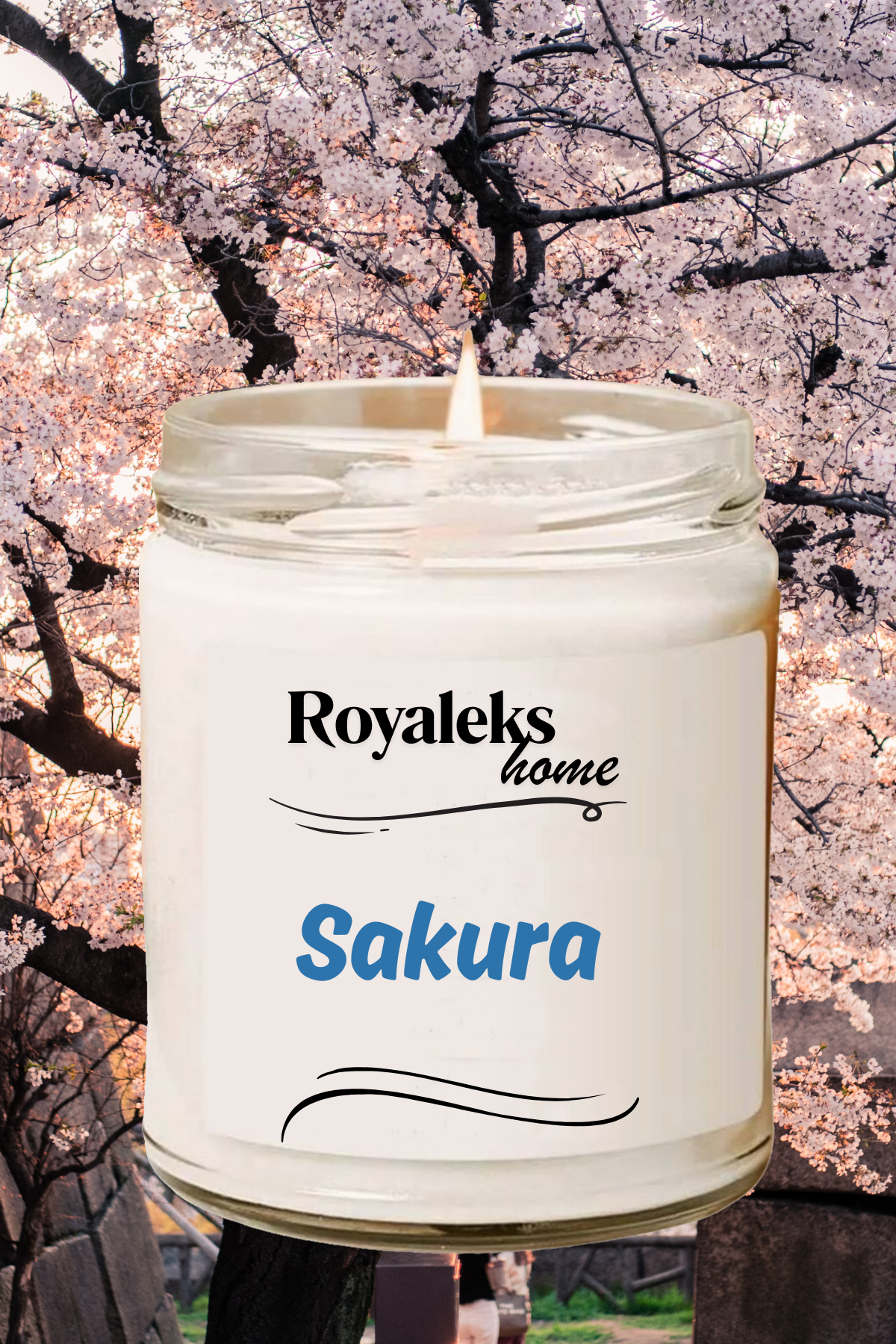 Doğal Özel Seri Kokulu Dekoratif Kavanoz Mum 210 cc - Sakura - RYL