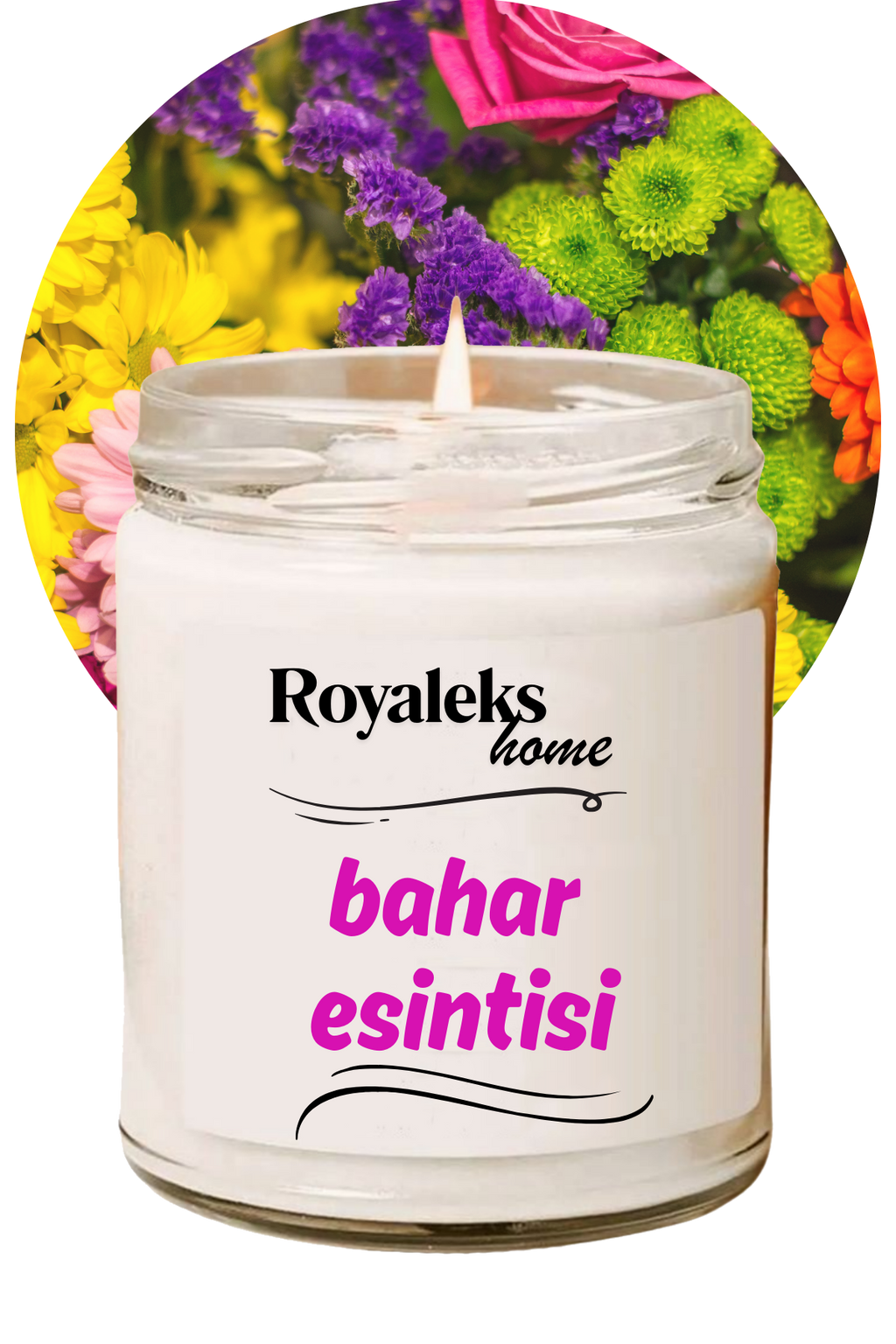 Doğal Özel Seri Kokulu Dekoratif Kavanoz Mum 210 cc - Bahar Esintisi - RYL