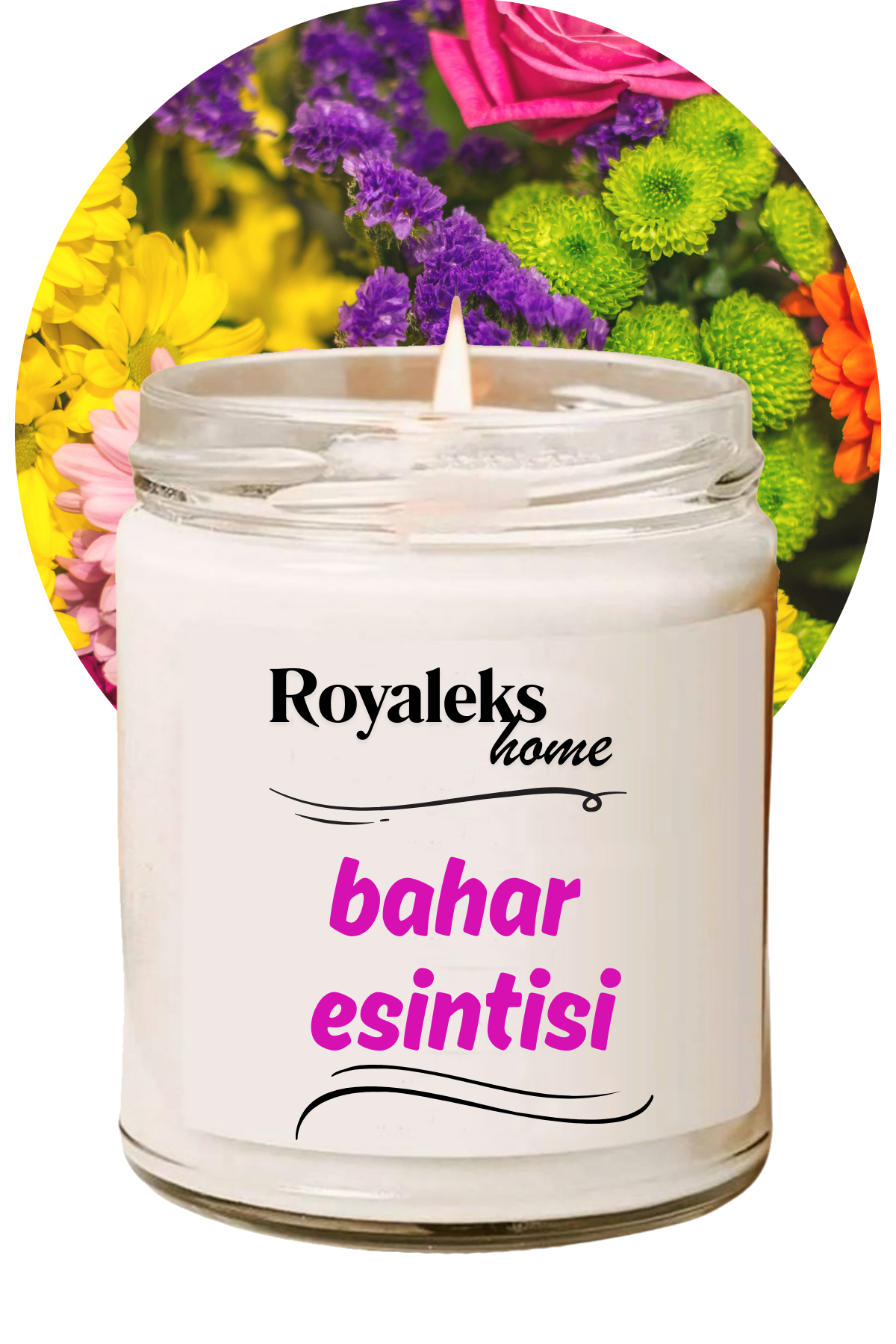 Doğal Özel Seri Kokulu Dekoratif Kavanoz Mum 210 cc - Bahar Esintisi - RYL