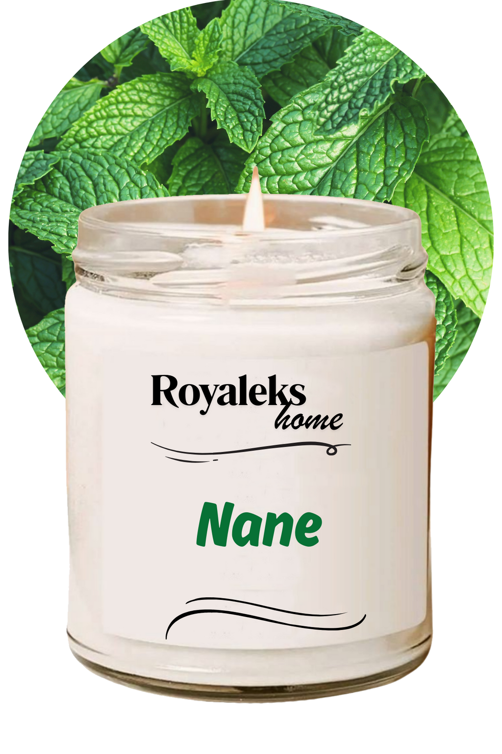 Doğal Özel Seri Kokulu Dekoratif Kavanoz Mum 210 cc - Nane Esansı - RYL