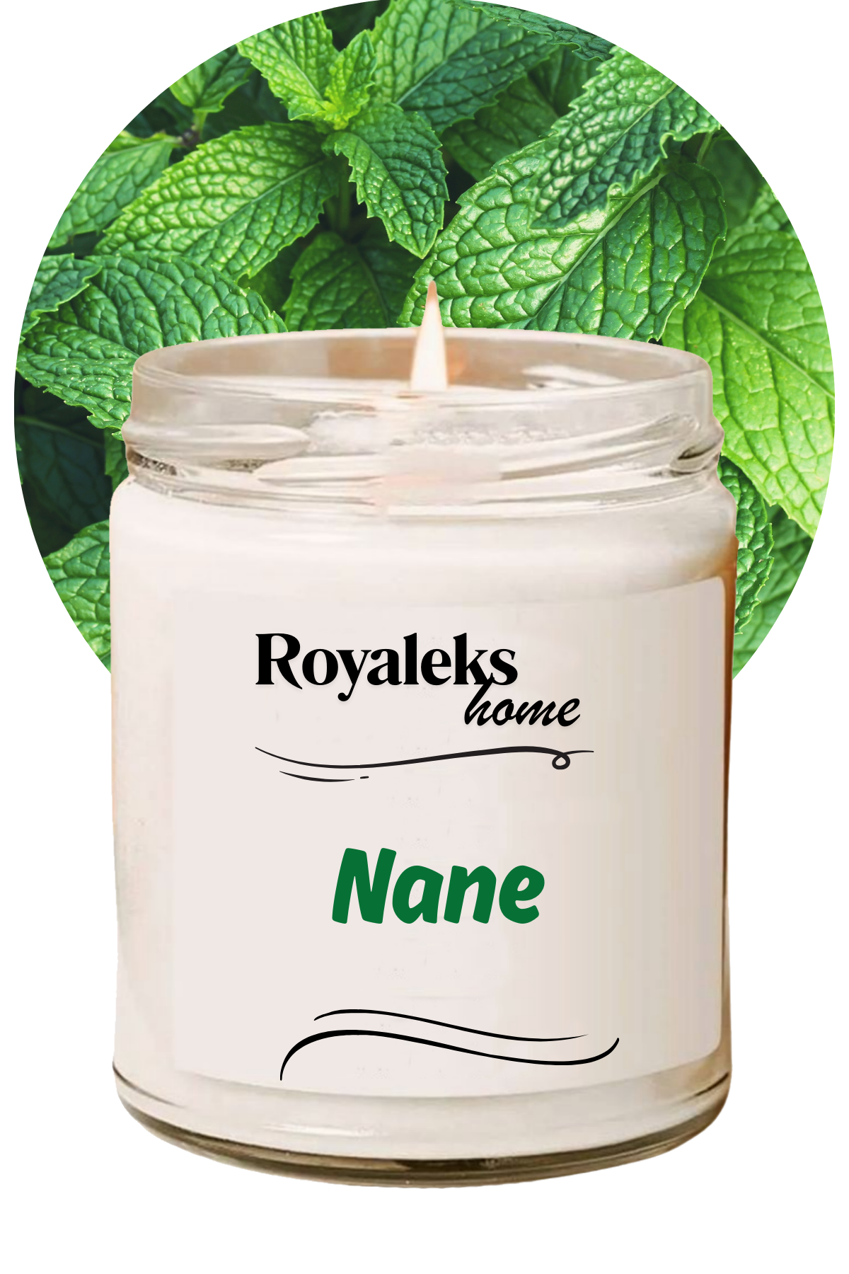 Doğal Özel Seri Kokulu Dekoratif Kavanoz Mum 210 cc - Nane Esansı - RYL