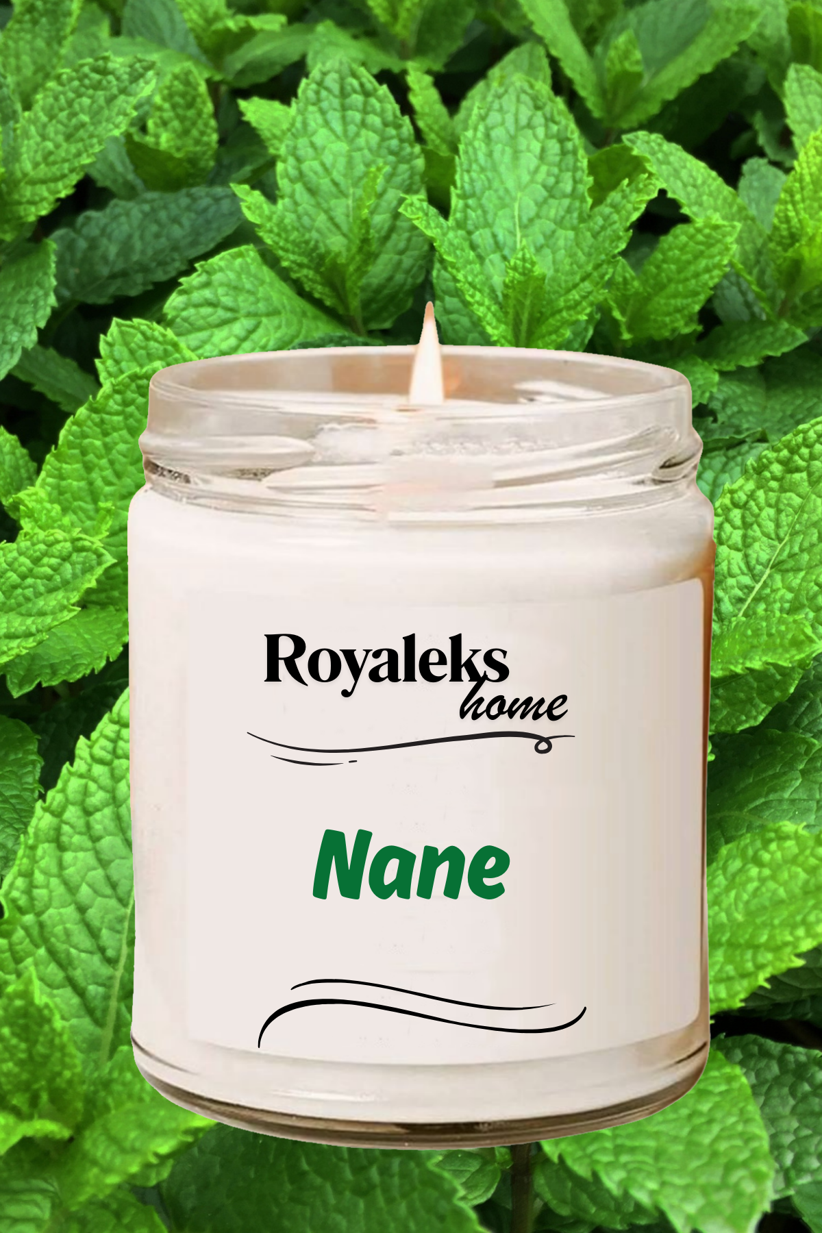 Doğal Özel Seri Kokulu Dekoratif Kavanoz Mum 210 cc - Nane Esansı - RYL