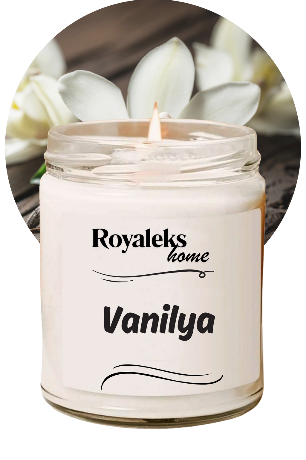 Doğal Özel Seri Kokulu Dekoratif Kavanoz Mum 210 cc - Vanilya - RYL