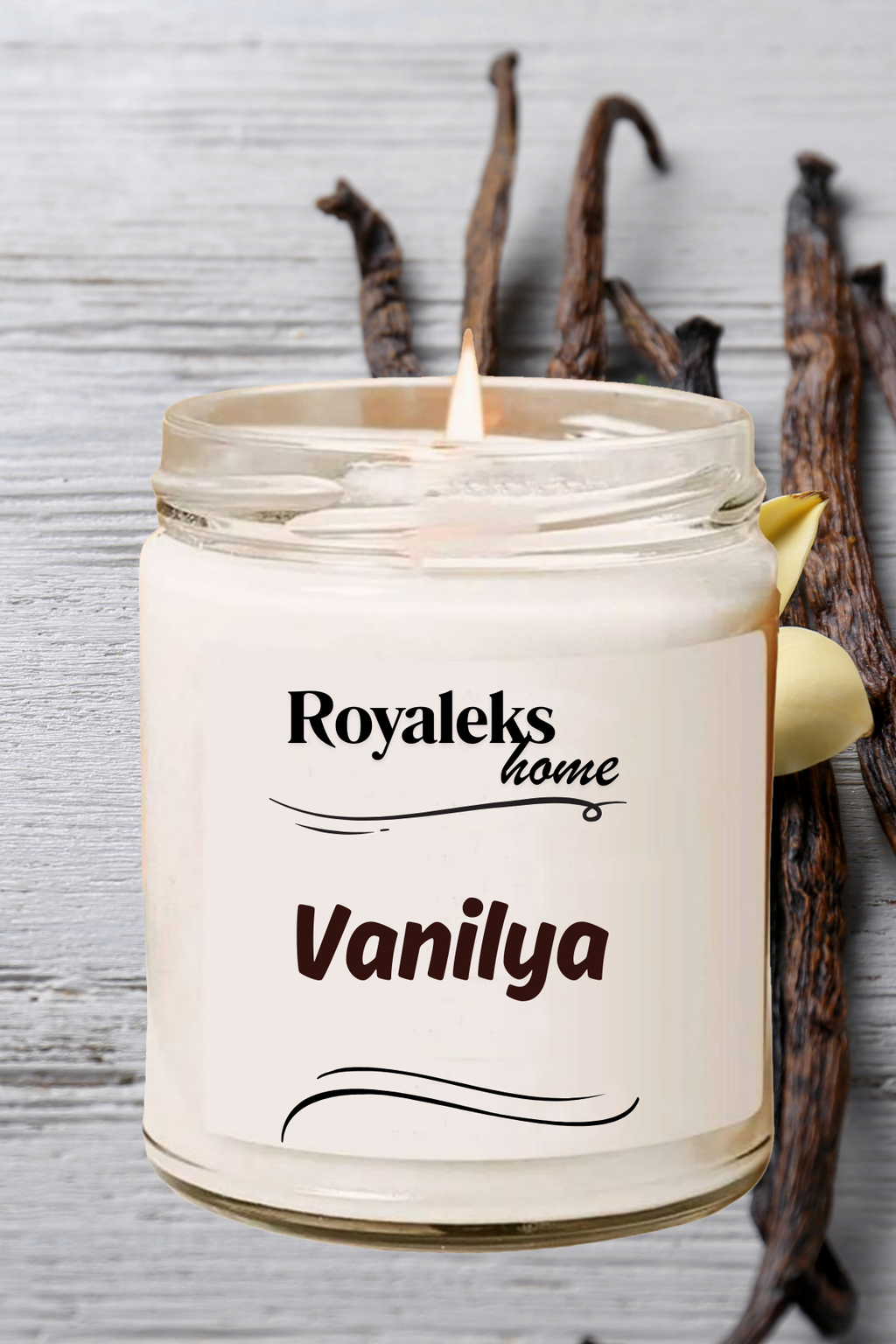Doğal Özel Seri Kokulu Dekoratif Kavanoz Mum 210 cc - Vanilya - RYL