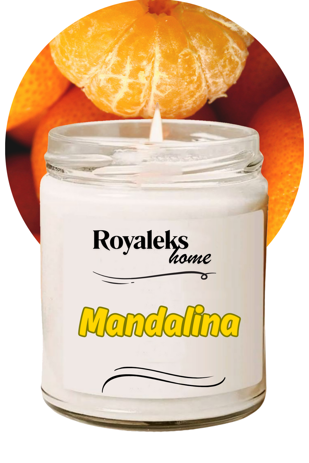 Doğal Özel Seri Kokulu Dekoratif Kavanoz Mum 210 cc - Mandalina Esansı - RYL