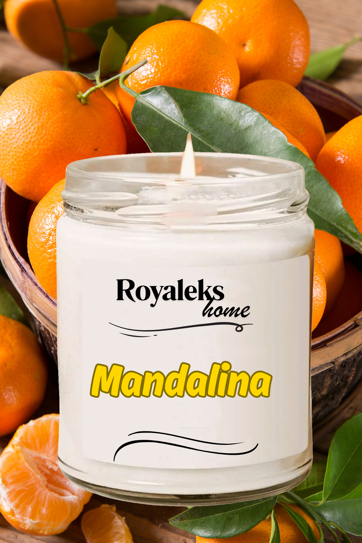 Doğal Özel Seri Kokulu Dekoratif Kavanoz Mum 210 cc - Mandalina Esansı - RYL