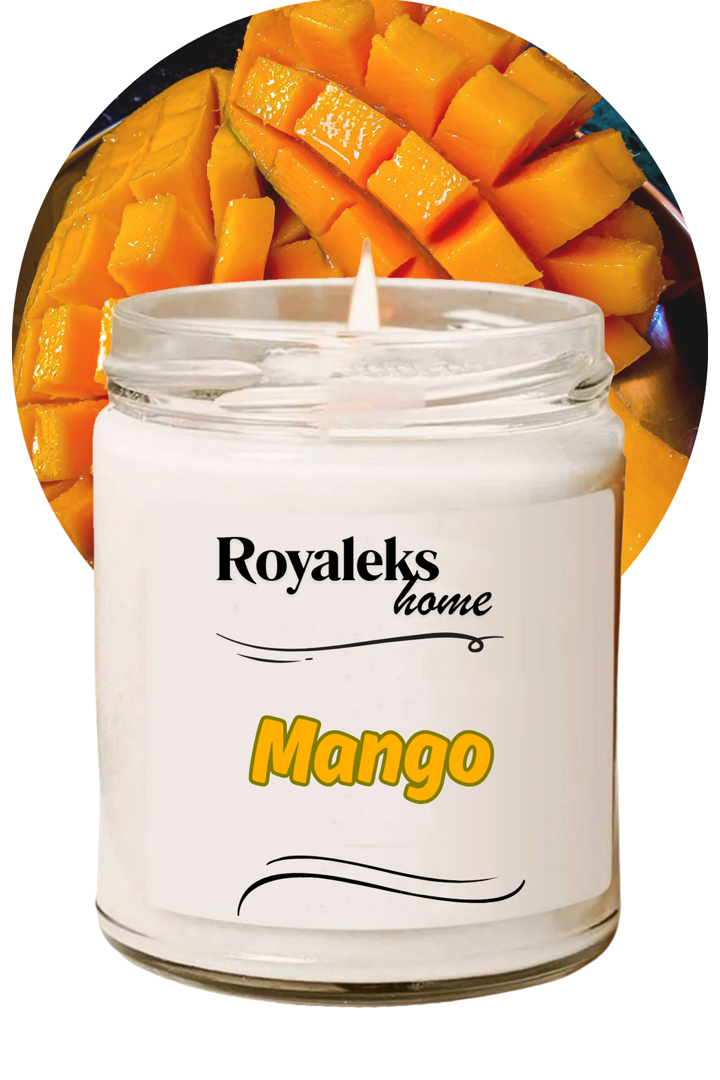 Doğal Özel Seri Kokulu Dekoratif Kavanoz Mum 210 cc - Mango Esansı - RYL