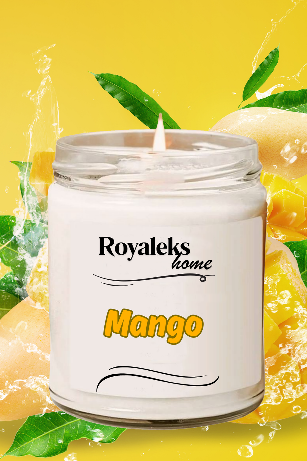 Doğal Özel Seri Kokulu Dekoratif Kavanoz Mum 210 cc - Mango Esansı - RYL