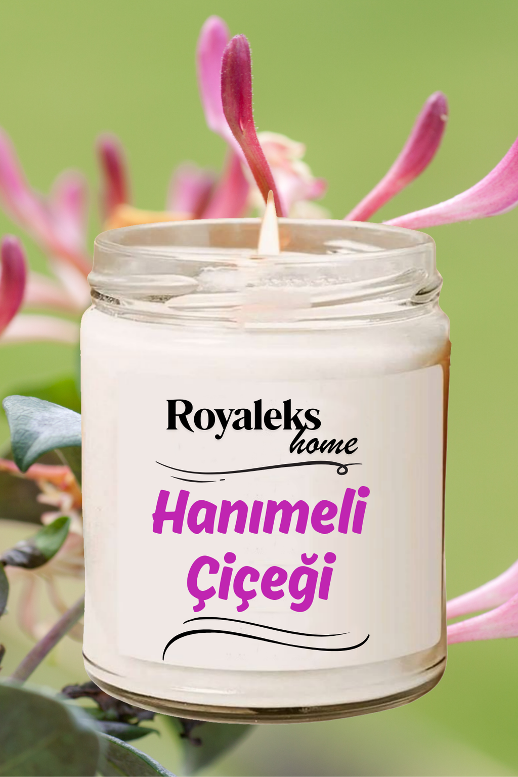 4 Adet Doğal Özel Seri Kokulu Dekoratif Kavanoz Mum 4X210 cc - Çiçek Seti - RYL