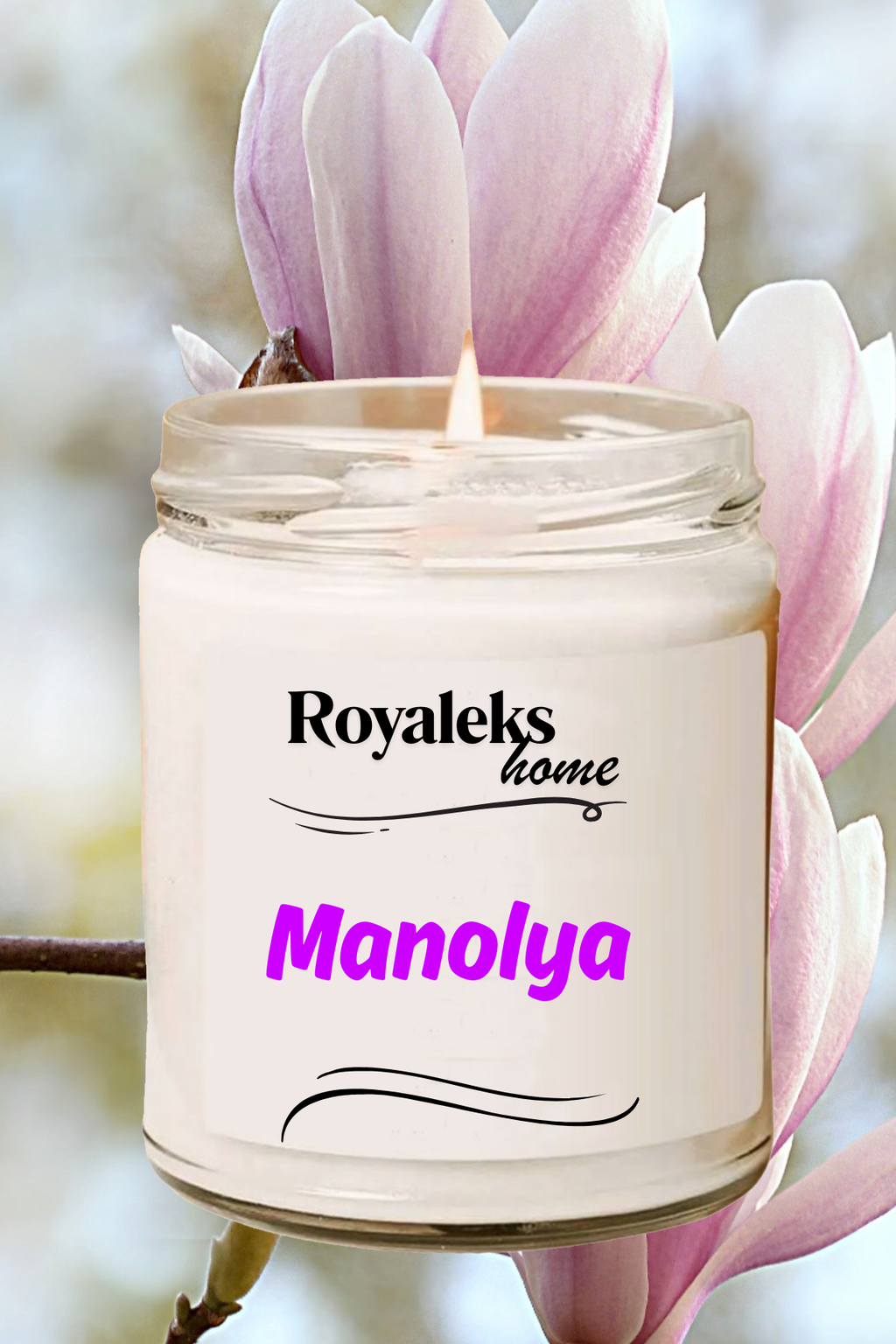 4 Adet Doğal Özel Seri Kokulu Dekoratif Kavanoz Mum 4X210 cc - Çiçek Seti - RYL