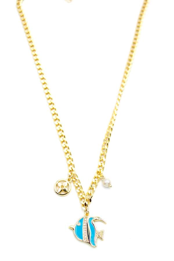 Balık Kolye - Altın