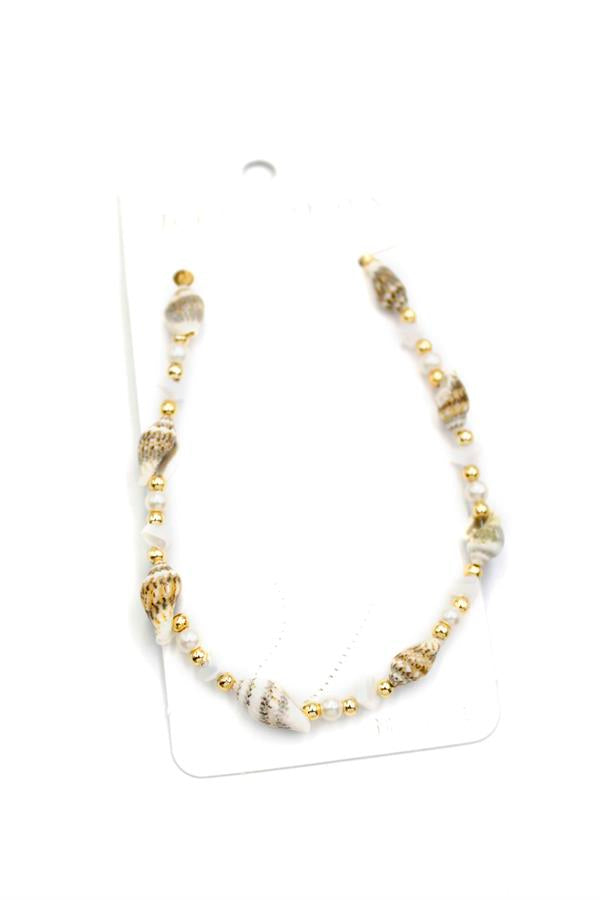 Deniz Kabuğu Halhal - Beyaz