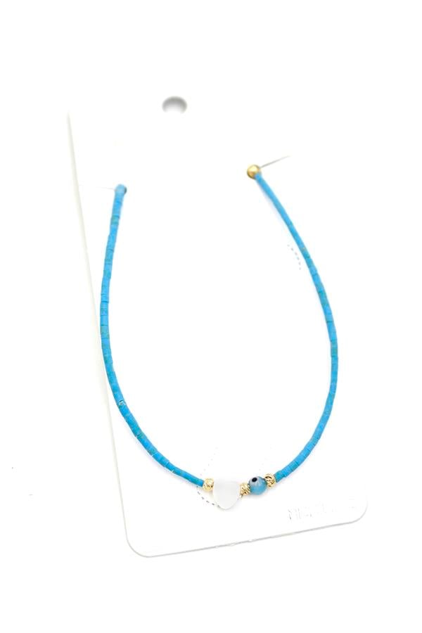 Afgan Boncuk Halhal - Turkuaz