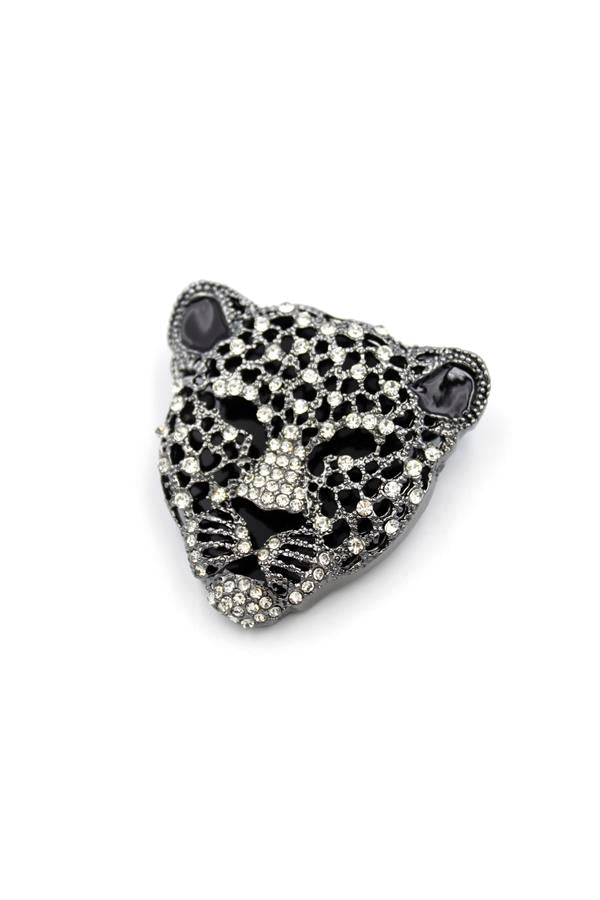 Leopar Broş - Siyah