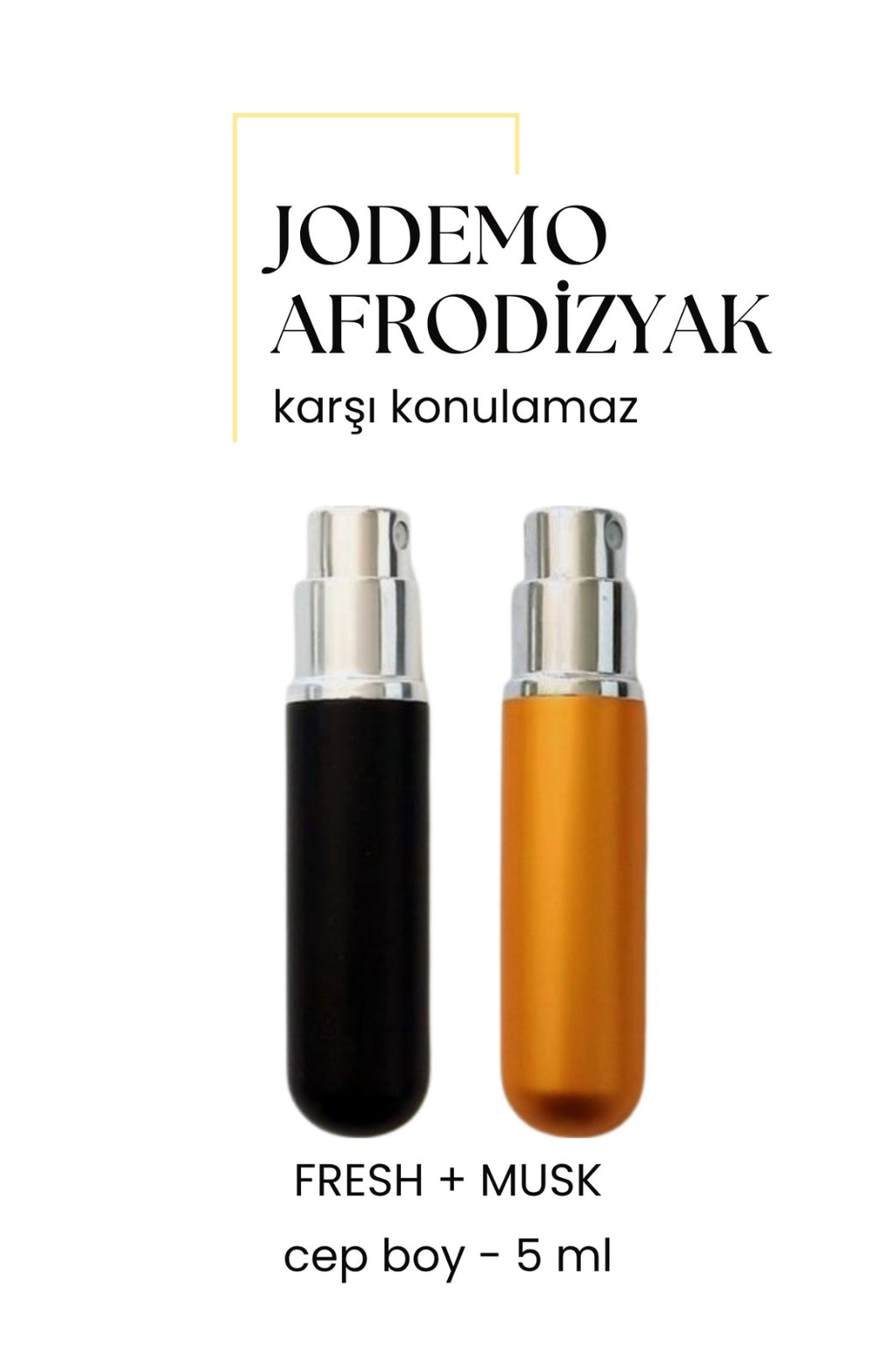 2 Adet Afrodizyak Etkili Erkek Parfüm Cep Boy Musk + Fresh 5ml