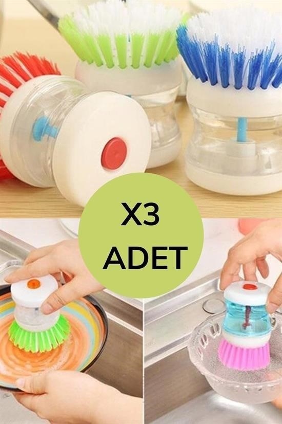 BUFFER® Deterjan Hazneli Kolay Bulaşık Yıkama Fırçası Bulaşık Sünger