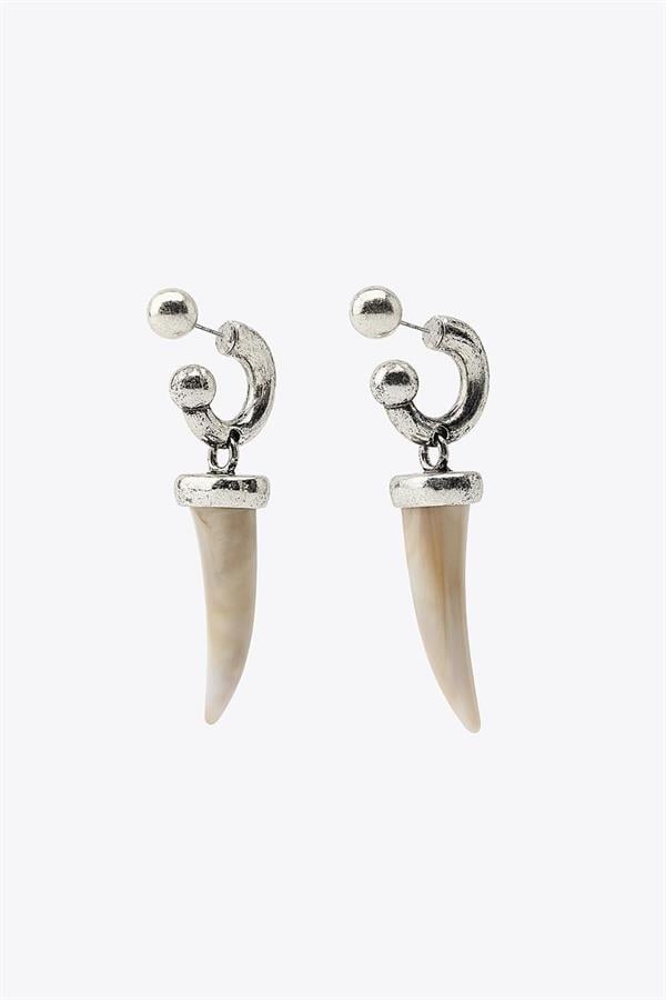 Fildişi Küpe - Gümüş