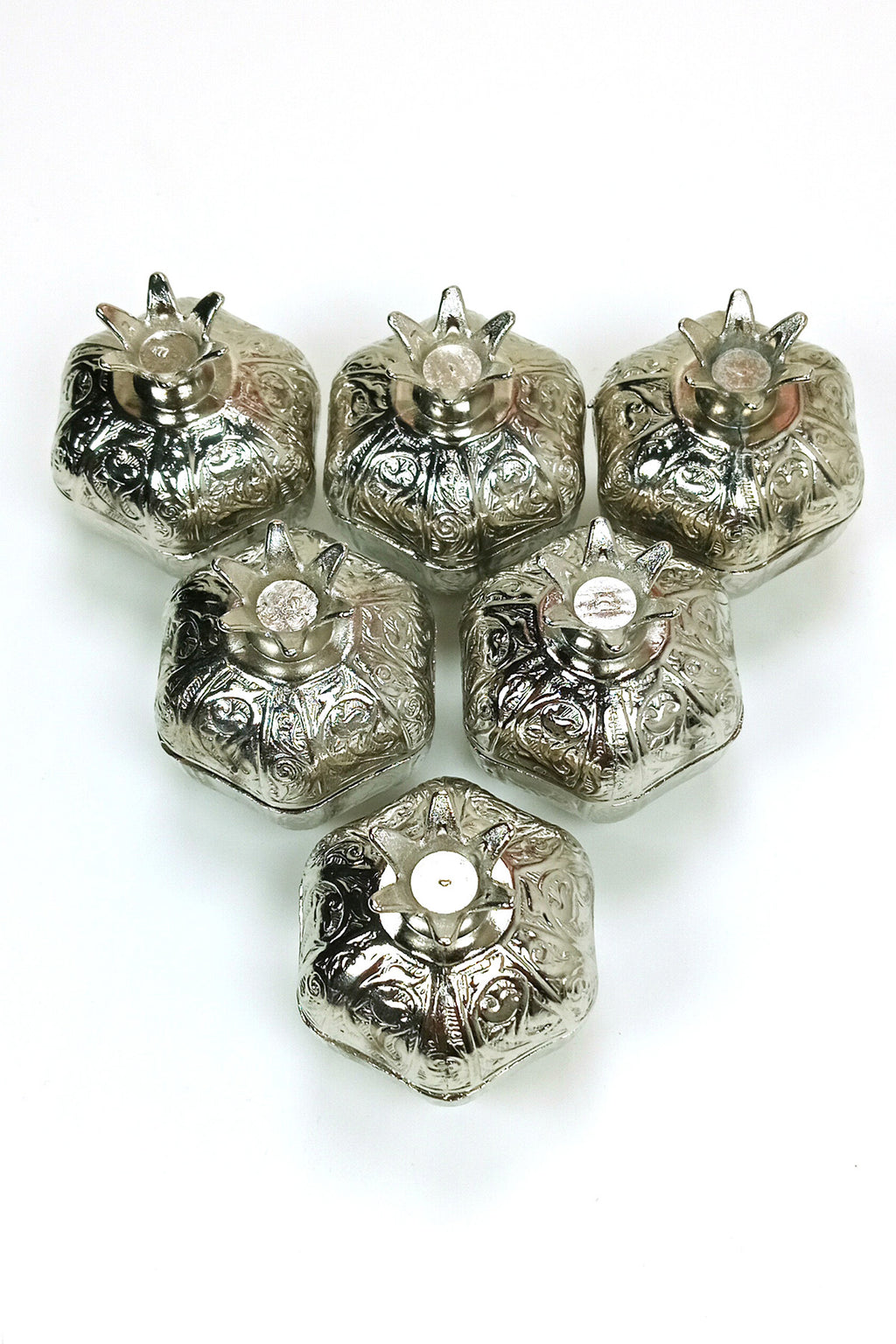 6 Lı Mini Eskitme Osmanlı Temalı Açık Renk Nar Lokumluk Sunum