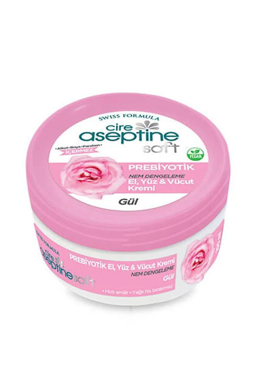 Cire Aseptine Soft Gül Özlü Nem Dengeleyici , Besleyici Prebiyotikli Krem 100 ml