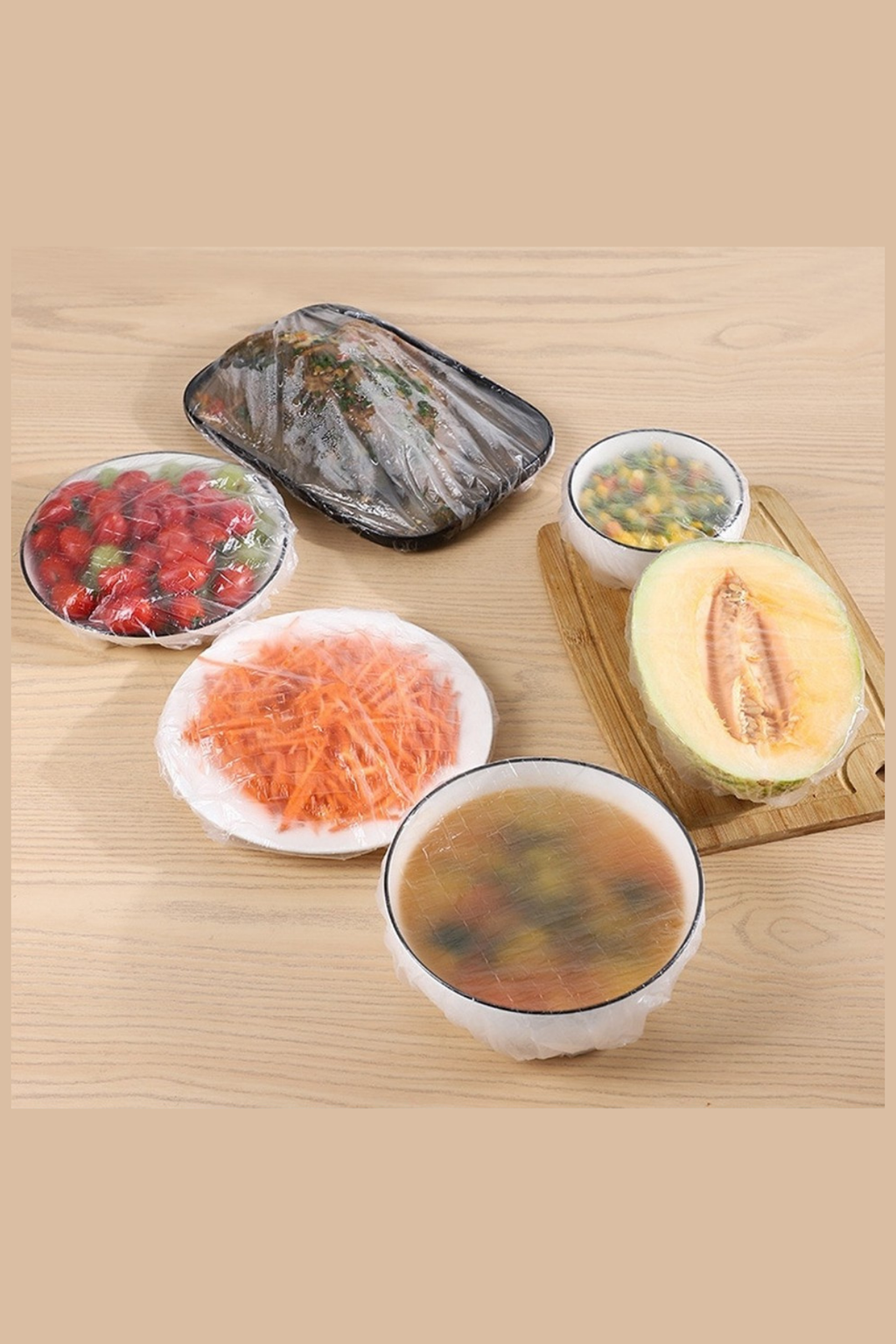 100 Adet Tazelik Koruyucu Tabak Tencere Gıda Bonesi  Çok Amaçlı Pratik Kapak Tencere Bonesi