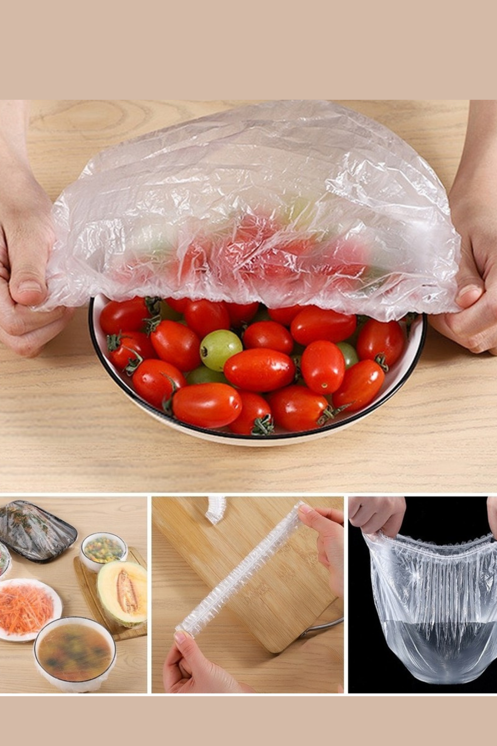 200 Adet Tazelik Koruyucu Tabak Tencere Gıda Bonesi  Çok Amaçlı Pratik Kapak Tencere Bonesi