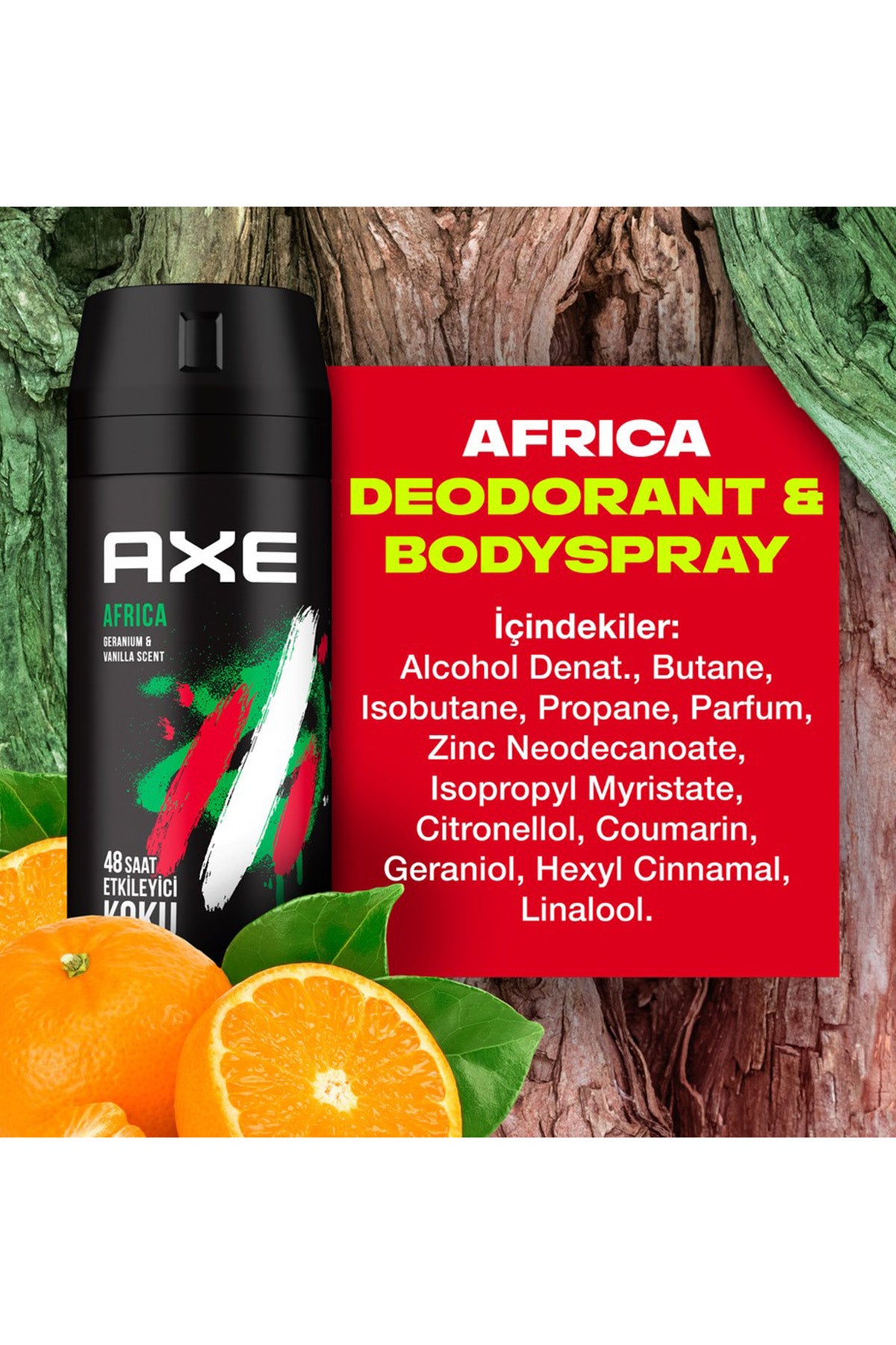 3 Adet Axe Africa Erkek Deodorant Sprey 150 ml