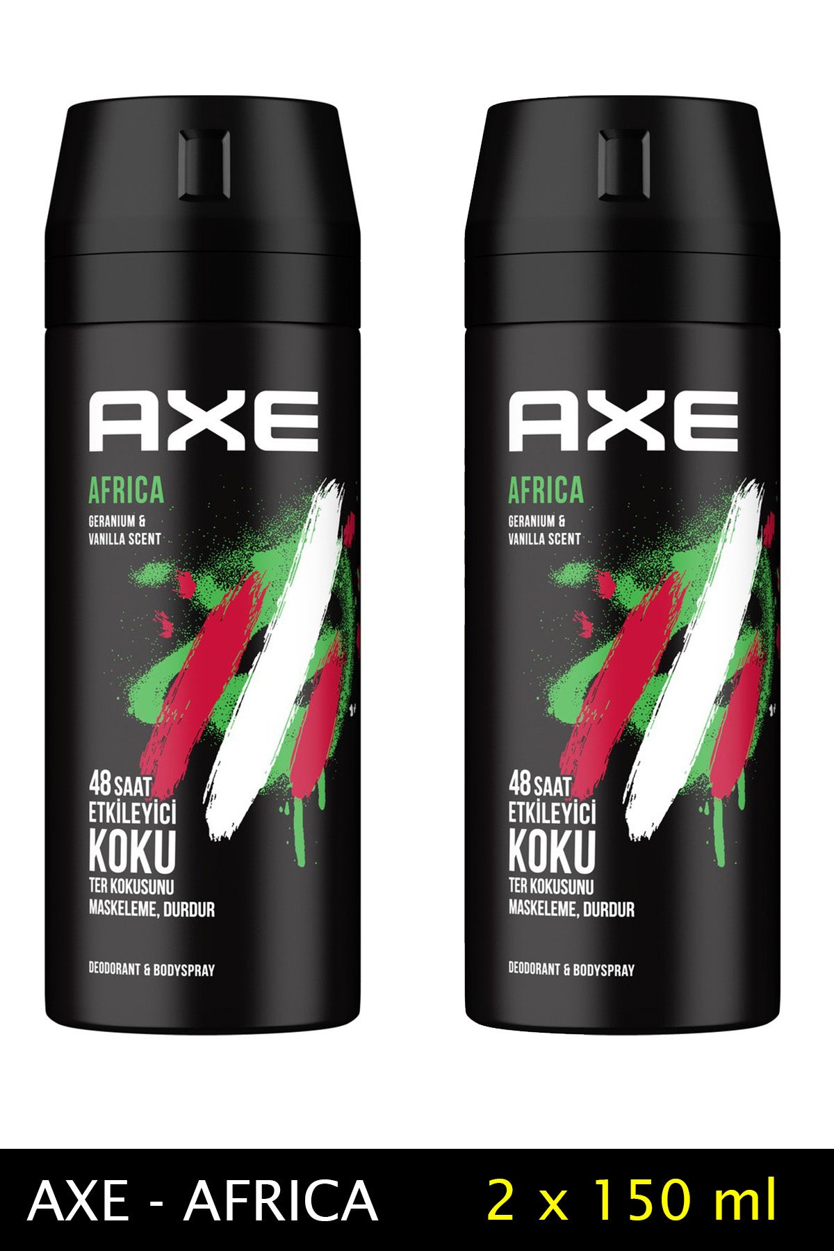 2 Adet Axe Africa Erkek Deodorant Sprey 150 ml