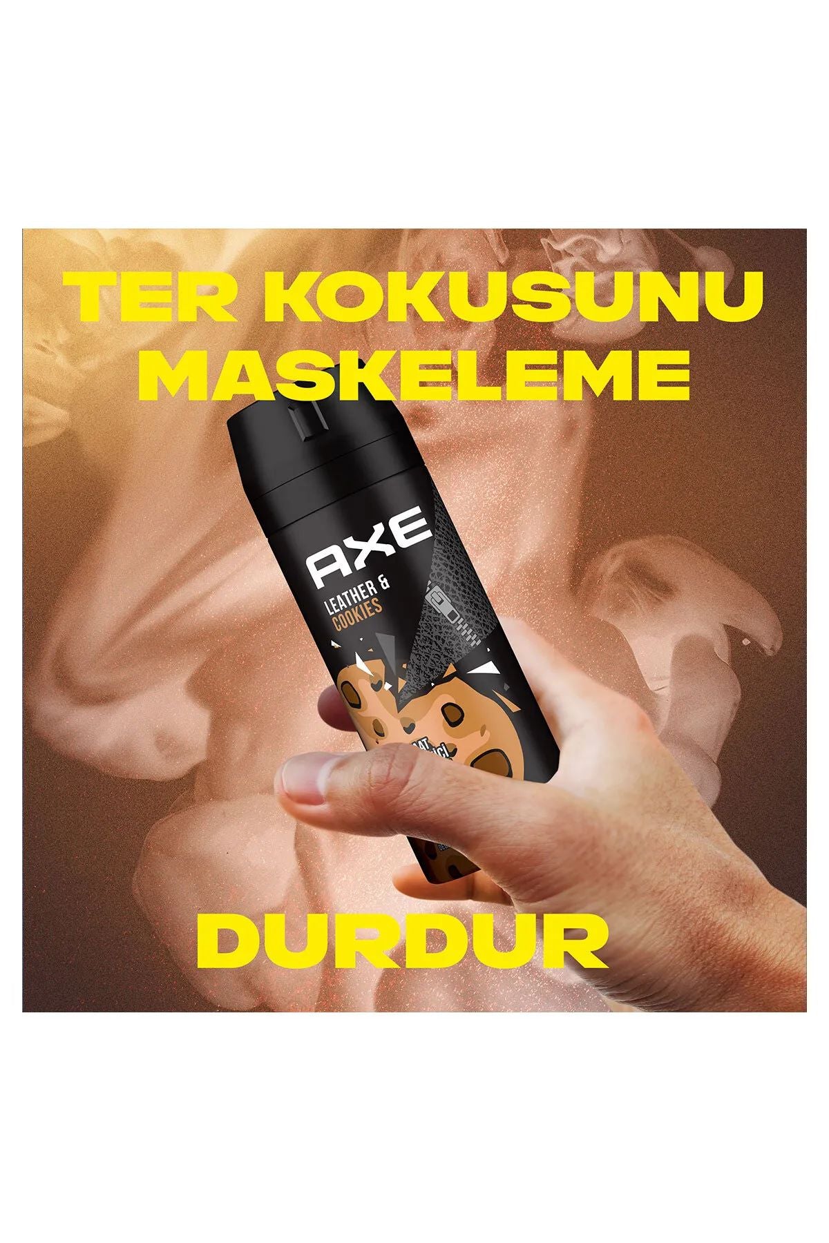 3 Adet Axe Erkek Sprey Deodorant Leather & Cookies 48 Saat Etkileyeci Koku 150 ml