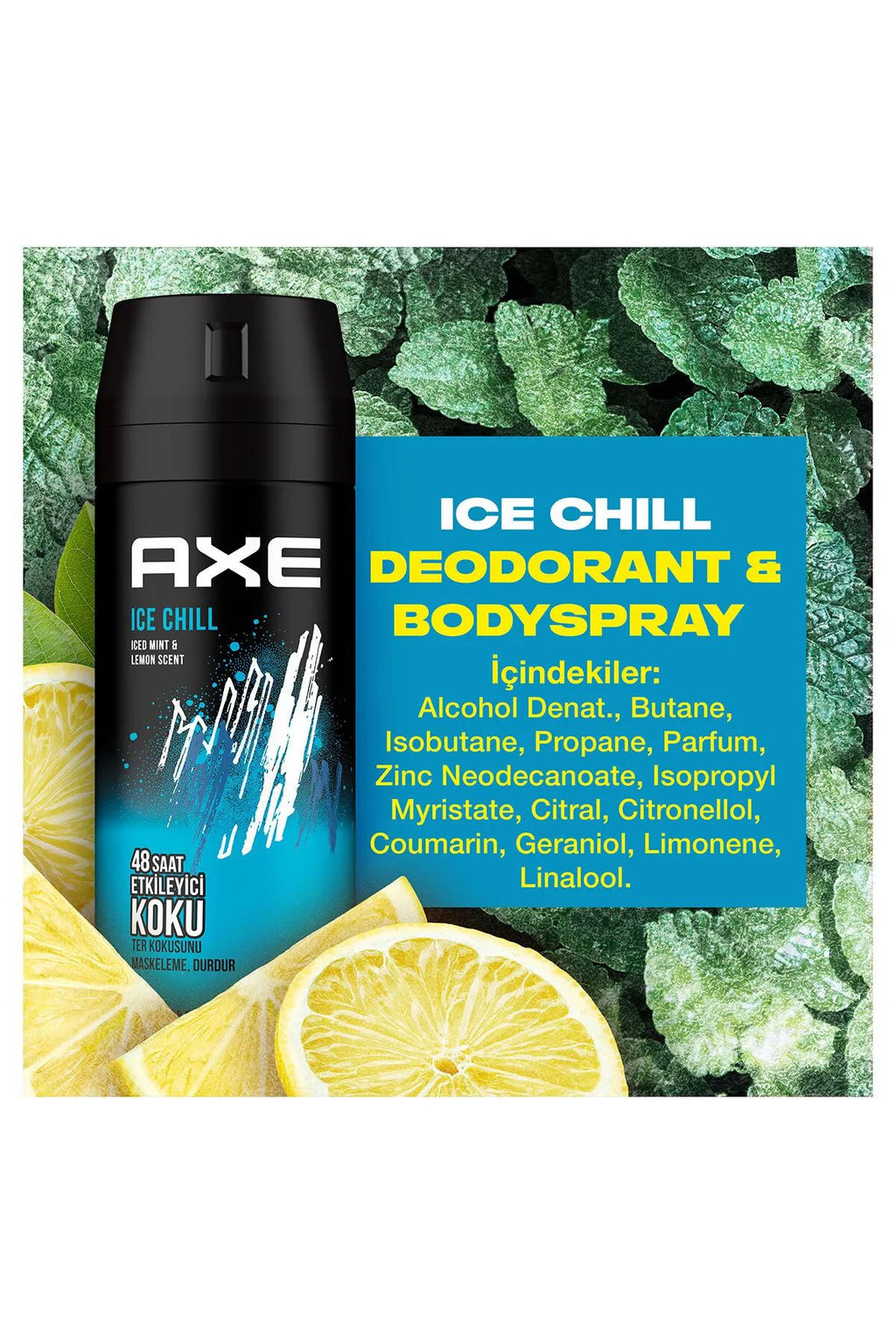 2 Adet Axe Ice Chill Erkek Deodorant Sprey 150 ml