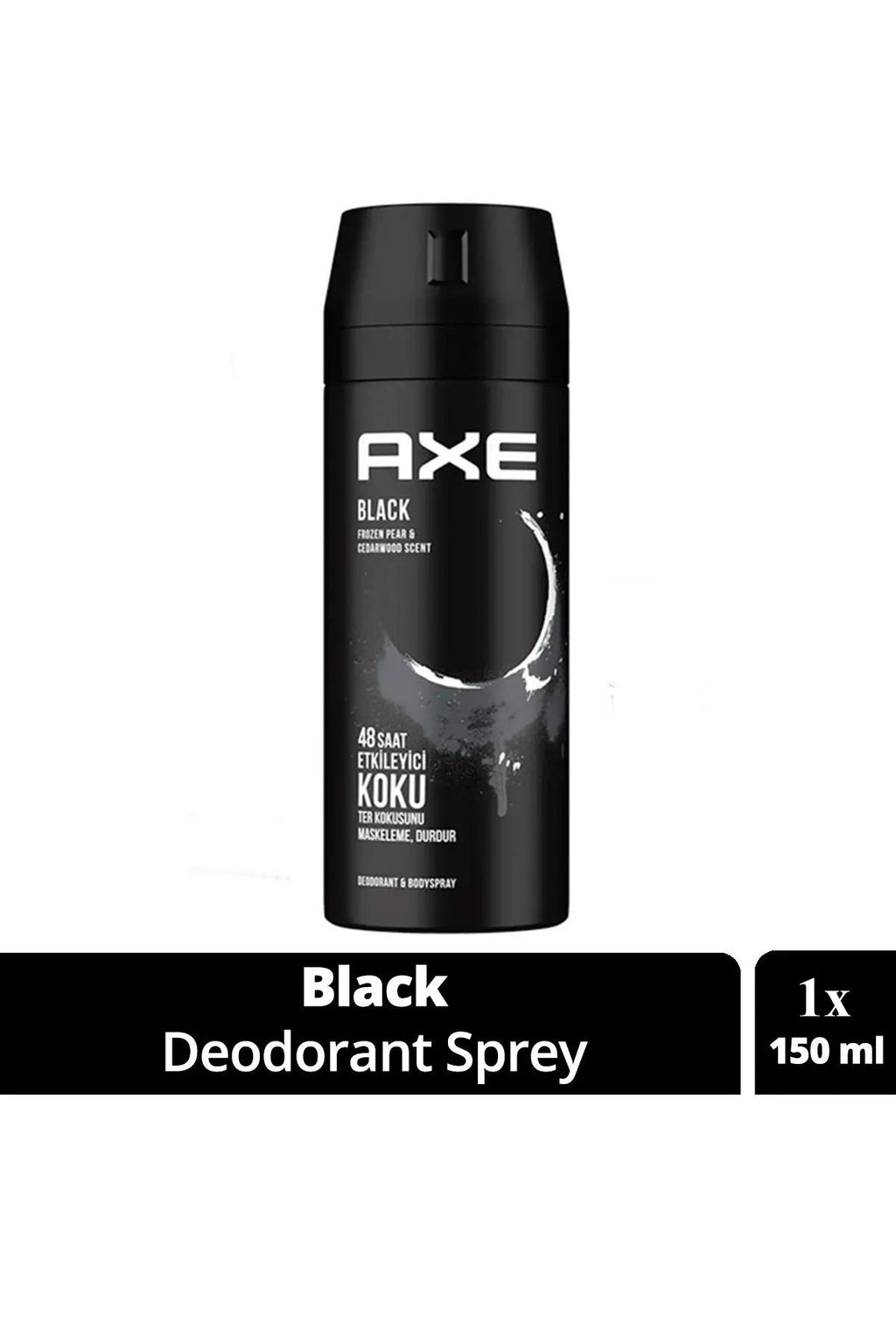 Axe Erkek Deodorant & Bodyspray Black 48 Saat Etkileyici Koku Vücut Spreyi 150 ml