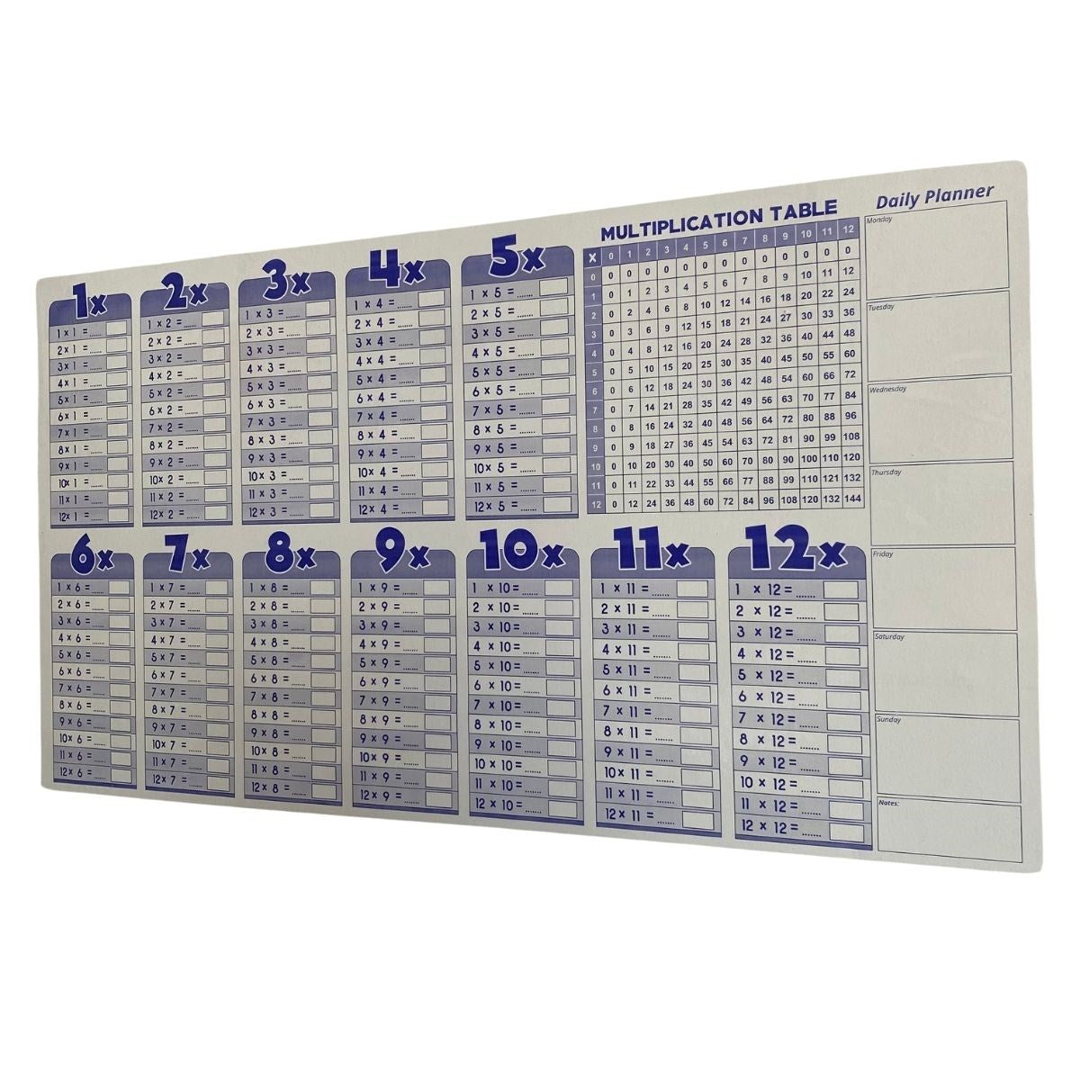 ucuzageliyor® Statik Akıllı Kağıt Ingilizce Çarpım Tablosu 100x56 Cm