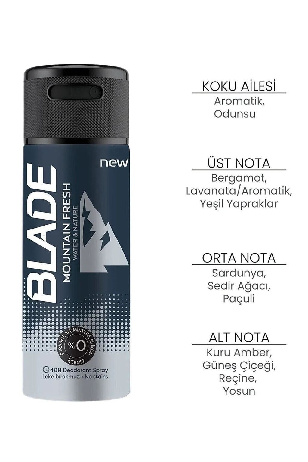 Mountain Fresh Erkek Deodorant 150ml Leke Bırakmaz