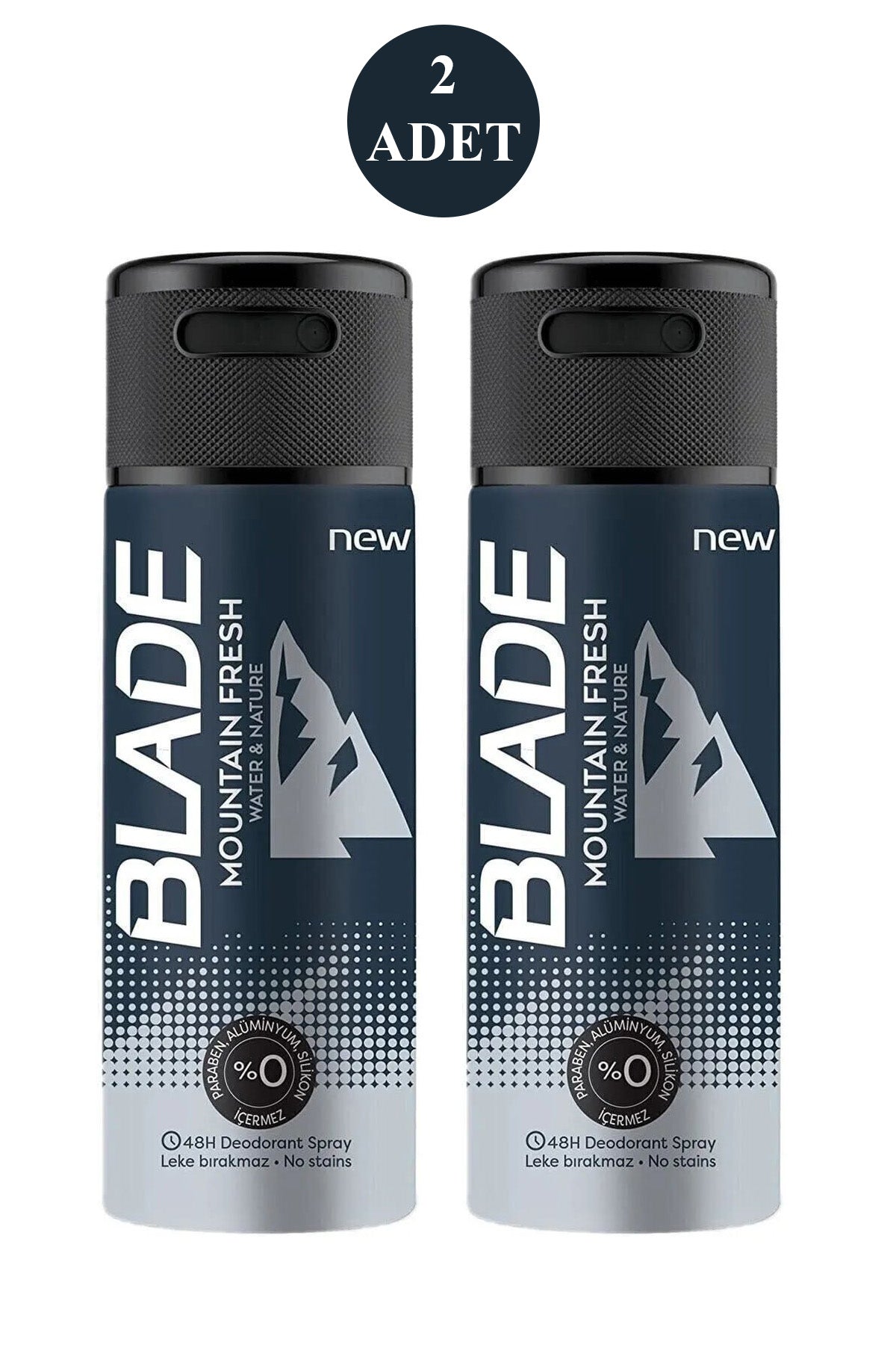 2 Adet Mountain Fresh Erkek Deodorant 150ml Leke Bırakmaz