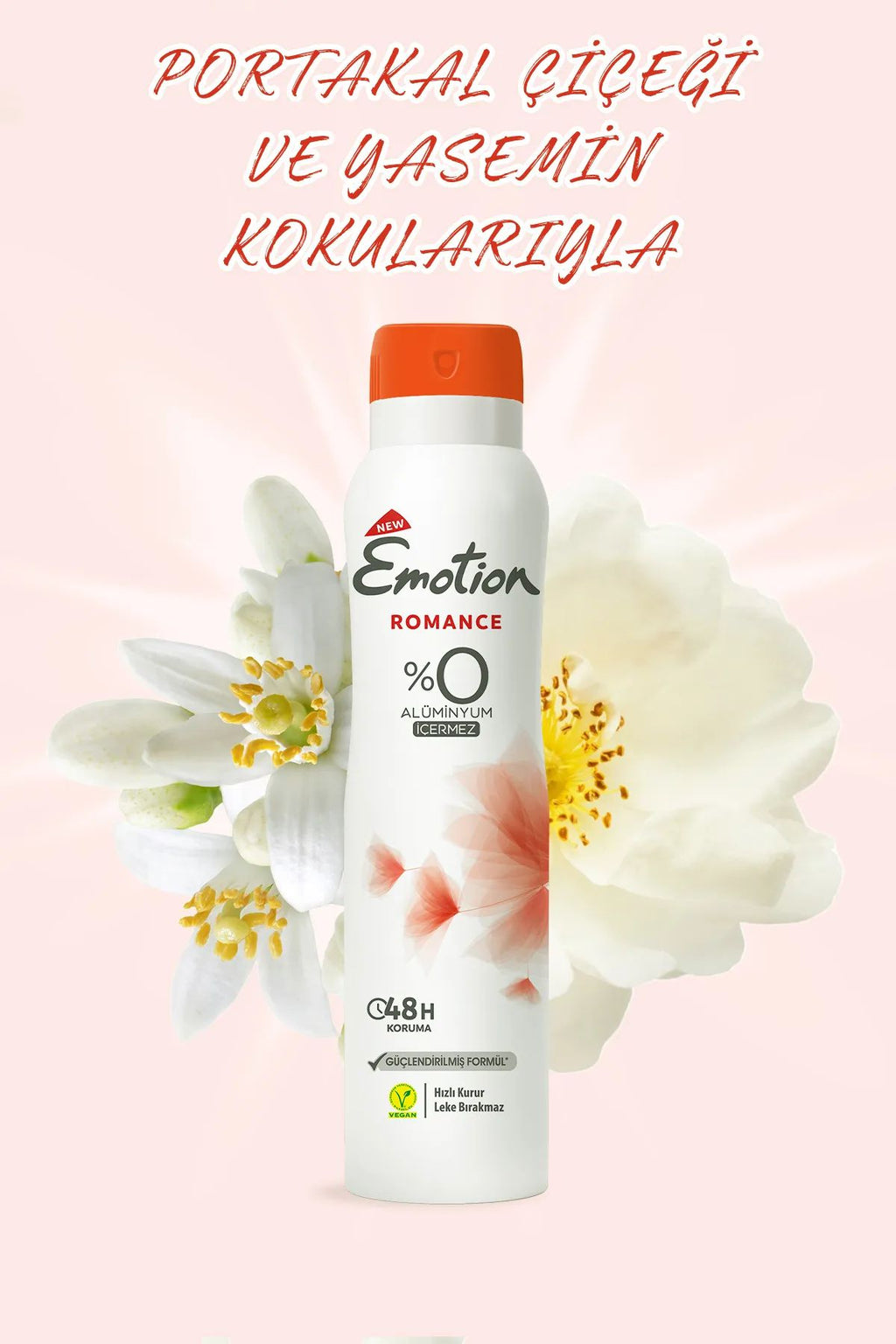 2 Adet Emotion Romance Kadın Vegan Deodorant 150 Ml Hızlı Kurur, Leke Bırakmaz