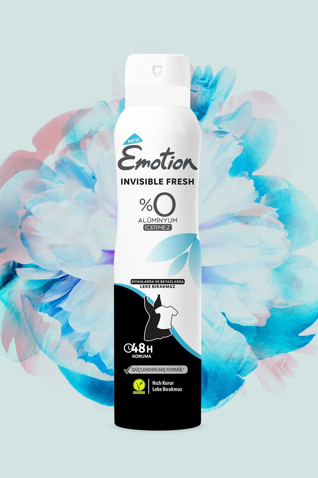2 Adet Emotion Invisible Fresh Black & White Kadın Deodorant 150ml Vegan, Leke Bırakmaz