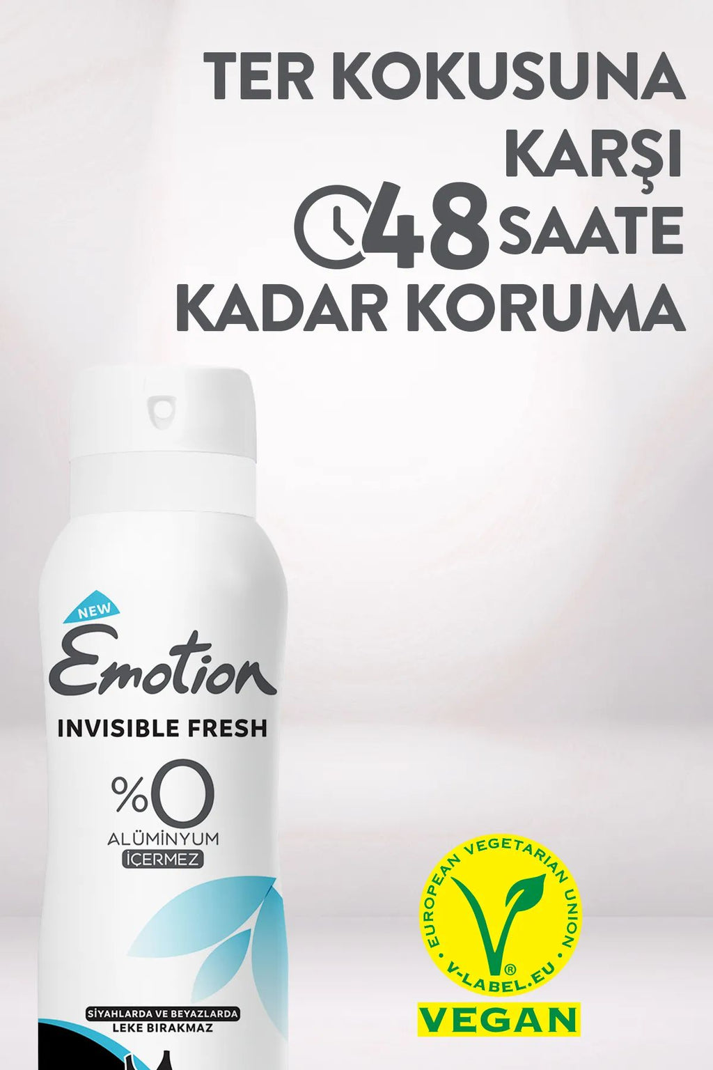 Emotion Invisible Fresh Black & White Kadın Deodorant 150ml Vegan, Leke Bırakmaz