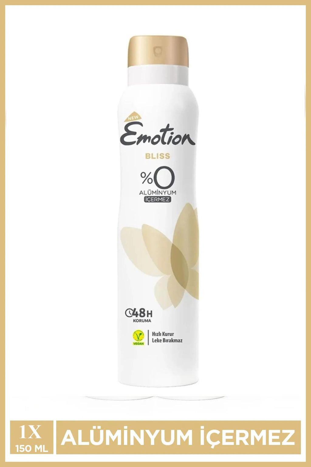 Emotion Bliss Kadın Vegan Deodorant 150 Ml Hızlı Kurur , Leke Bırakmaz