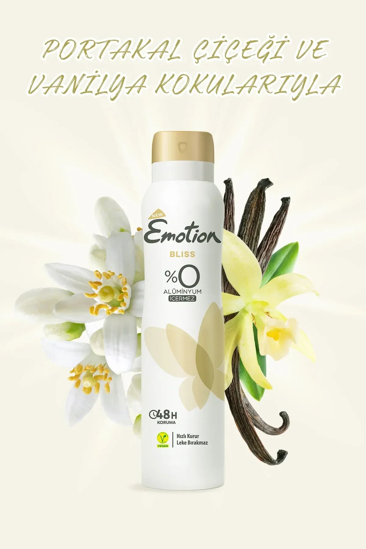 3 Adet Emotion Bliss Kadın Vegan Deodorant 150 Ml Hızlı Kurur , Leke Bırakmaz