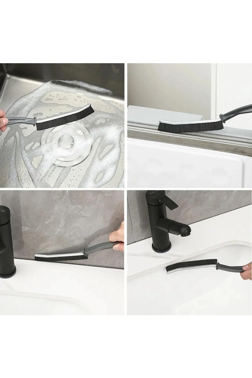 Çok Amaçlı Multi Ince Temizlik Fırçası Derz Arası Banyo Mutfak Lavabo Detay Temizleme Fırçası 2 Adet