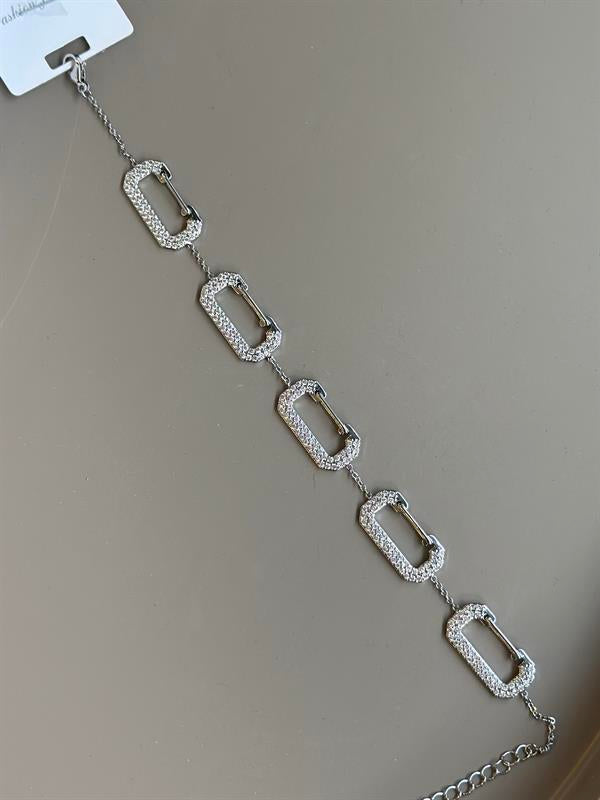 Taşlı Bileklik - Gümüş