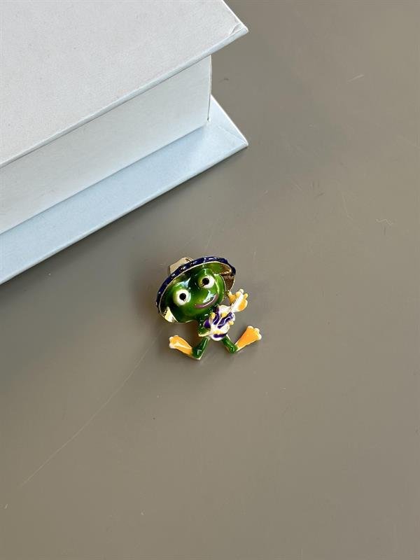 Şarkıcı Kurbağa Broş - Yeşil - UcuzaGeliyor