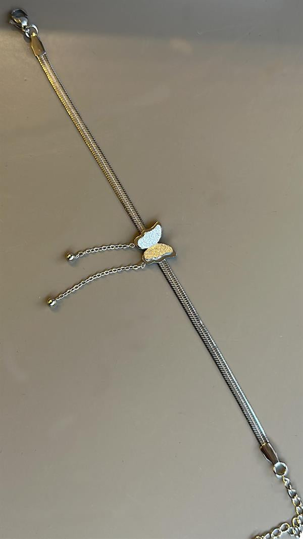 Kelebekli İtalyan Bileklik - Gümüş