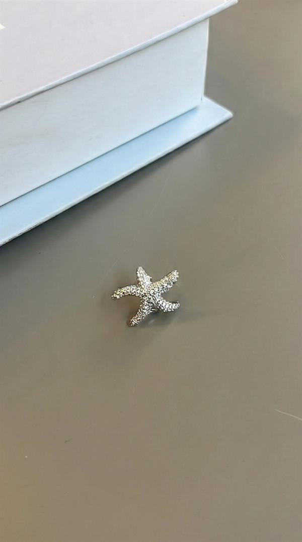 Deniz Yıldızı Kıkırdak Küpe - Gümüş