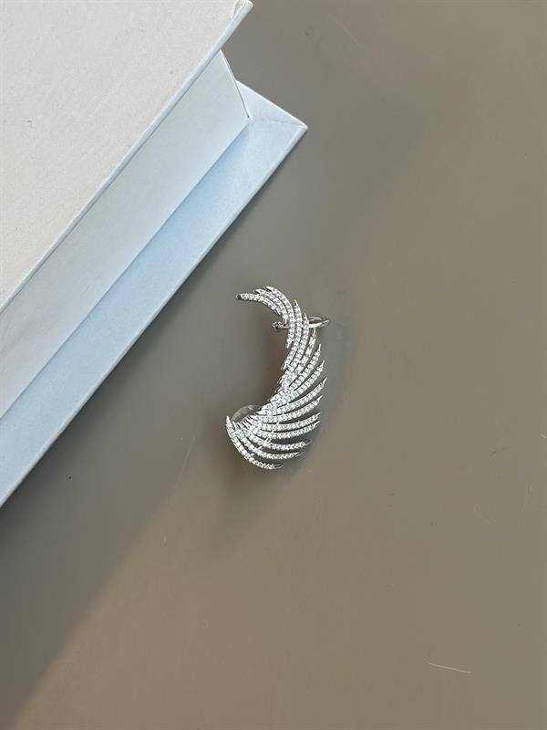 Taşlı Kıkırdak Küpe - Gümüş