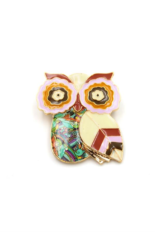 Baykuş Broş - ÇOK RENKLİ