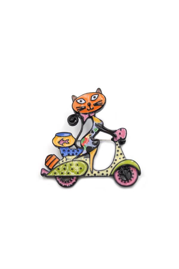 Kedi Broş - ÇOK RENKLİ