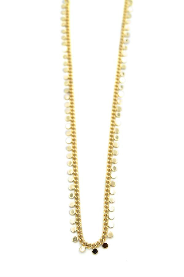 Pullu Zincir Kolye - Altın