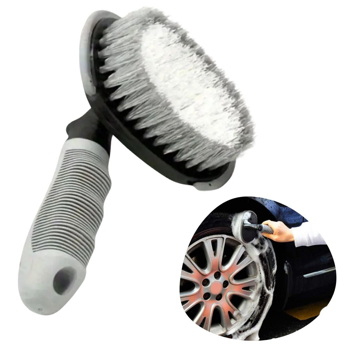 Çok Amaçlı Araç Temizlik Fırçası - Oto İç ve Dış Yüzeyler, Koltuk, Halı, Torpido ve Jant İçin Ergonomik Temizlik Fırçası